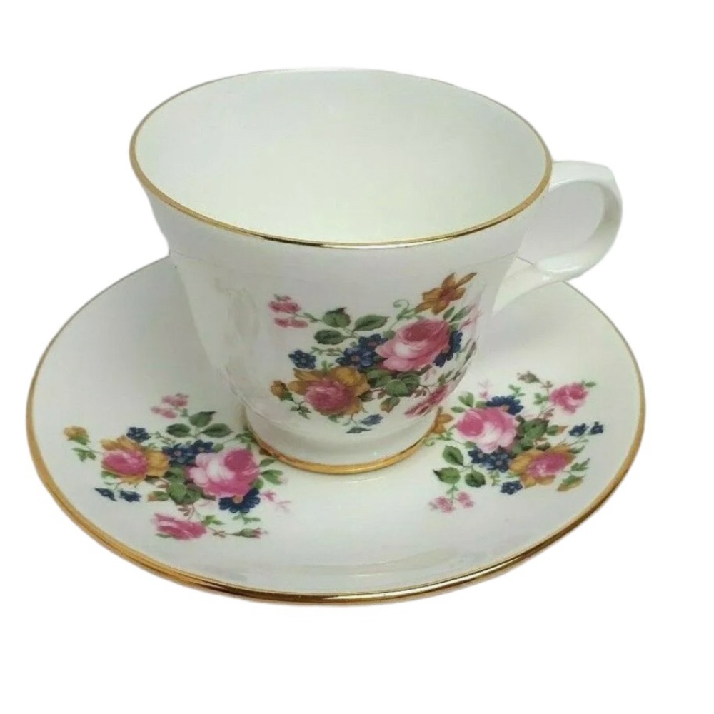 Sadler Wellington England Fine Bone China Coffee Tea Cup & Saucer